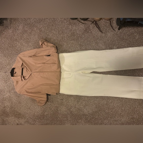 NWOT DEREK LAM 10 CROSBY - Bianca Split Ankle Crop Pants in Soft White, size 8 - Picture 8 of 8